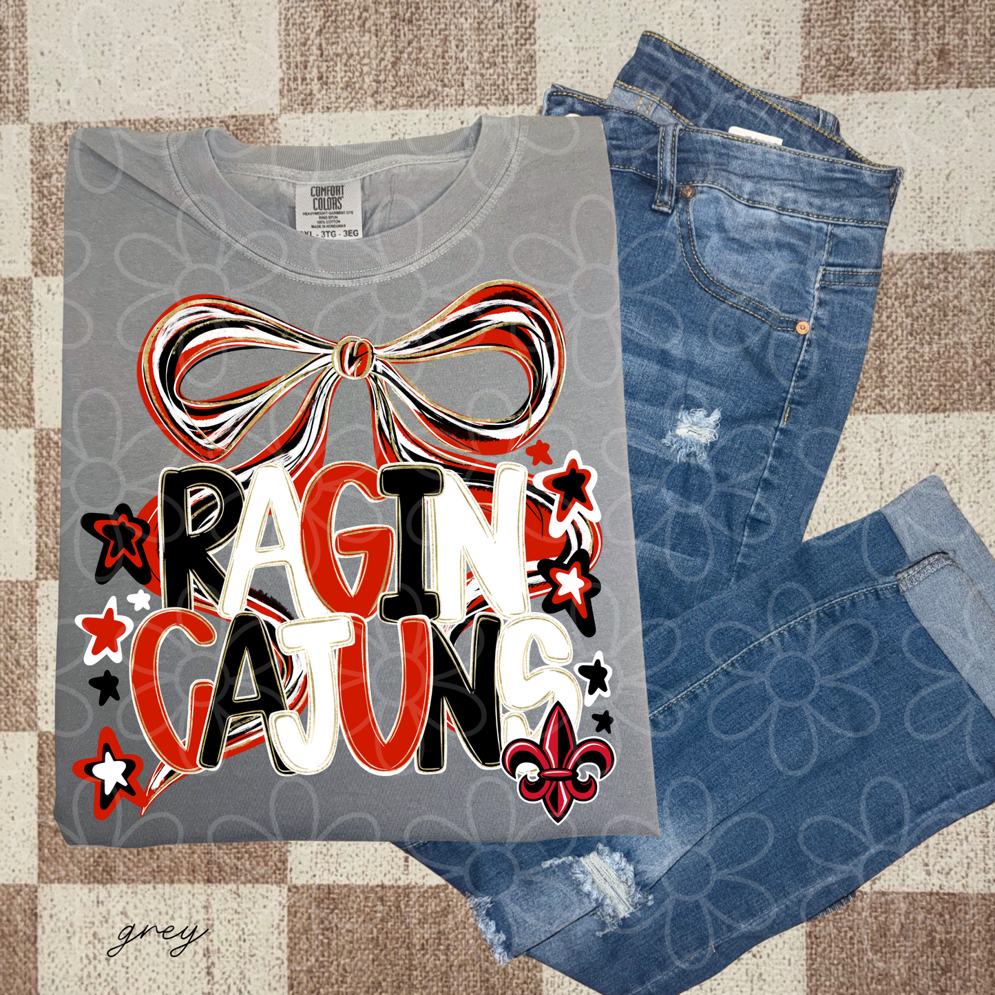 Preppy Sports Team Stars Coquette Bow (Multiple Options) DTF Transfer