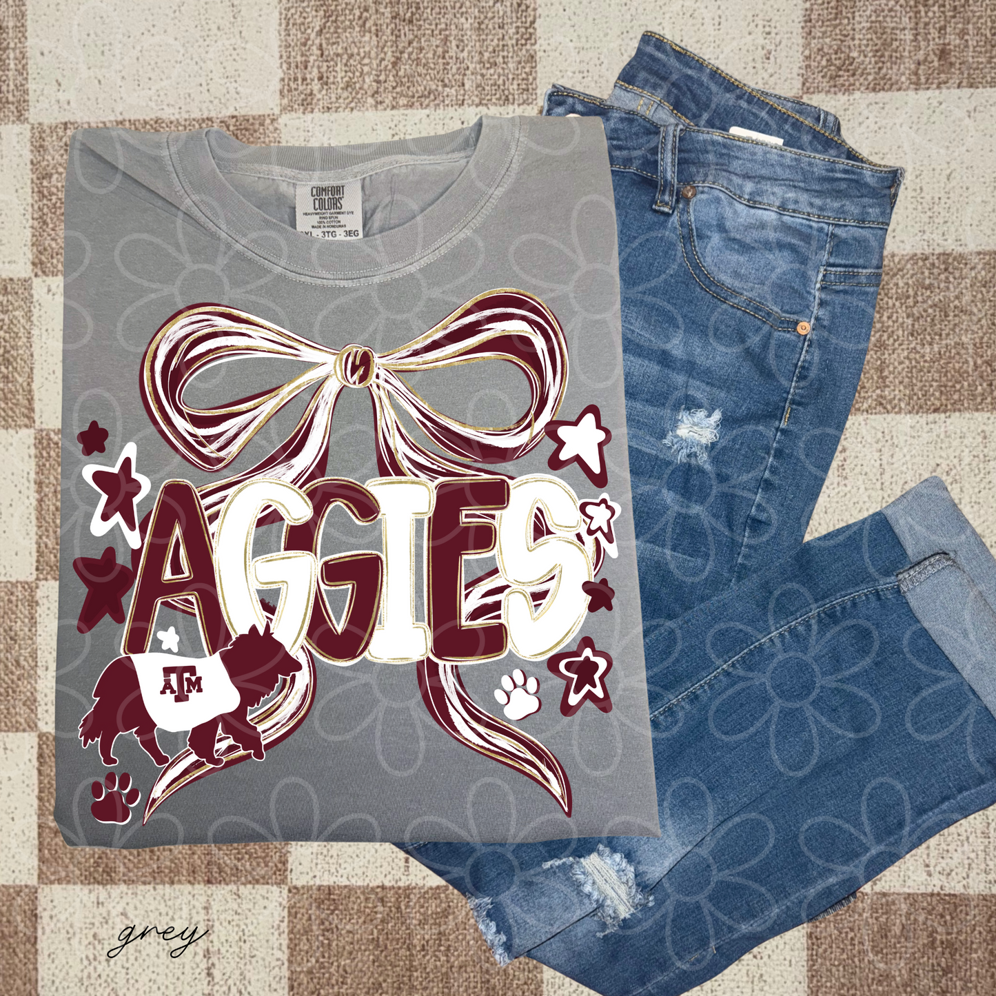 Preppy Sports Team Stars Coquette Bow (Multiple Options) DTF Transfer