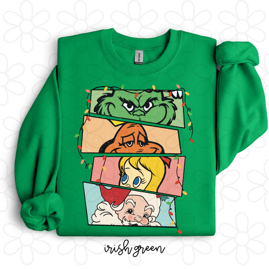 Retro Grinch Characters Completed Tee