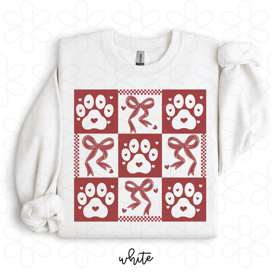 Paw Print Coquette Kids Completed Tee