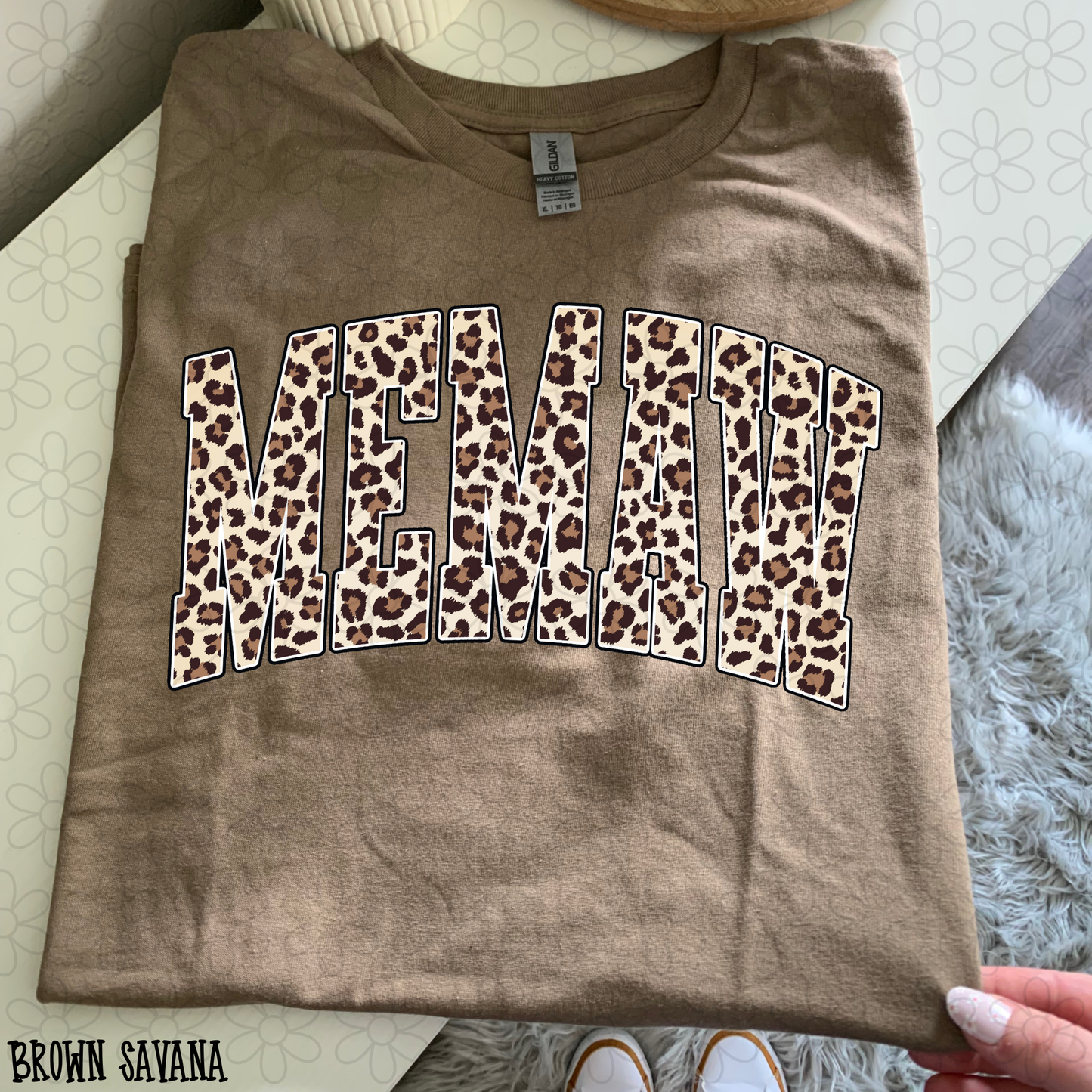 Leopard Varsity Custom Name Kids Completed Tee