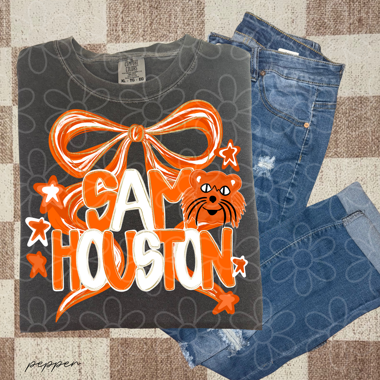 Preppy Sports Team Stars Coquette Bow (Multiple Options) DTF Transfer