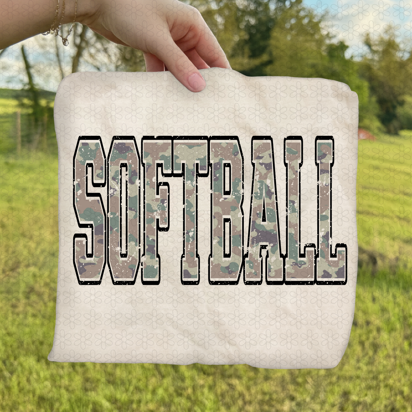 Camo Softball DTF Transfer