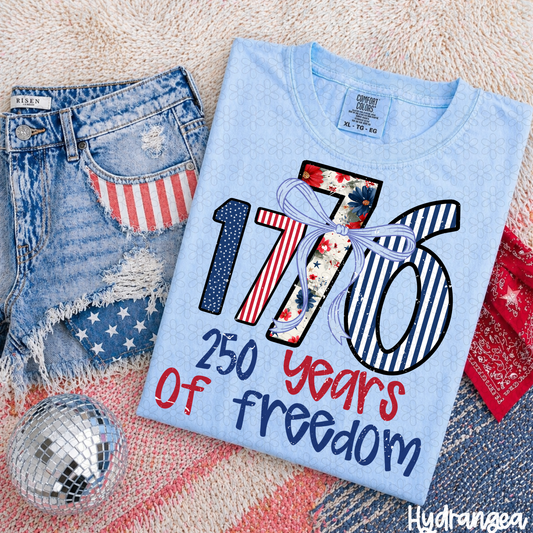 1776 250 years of freedom Completed Tee