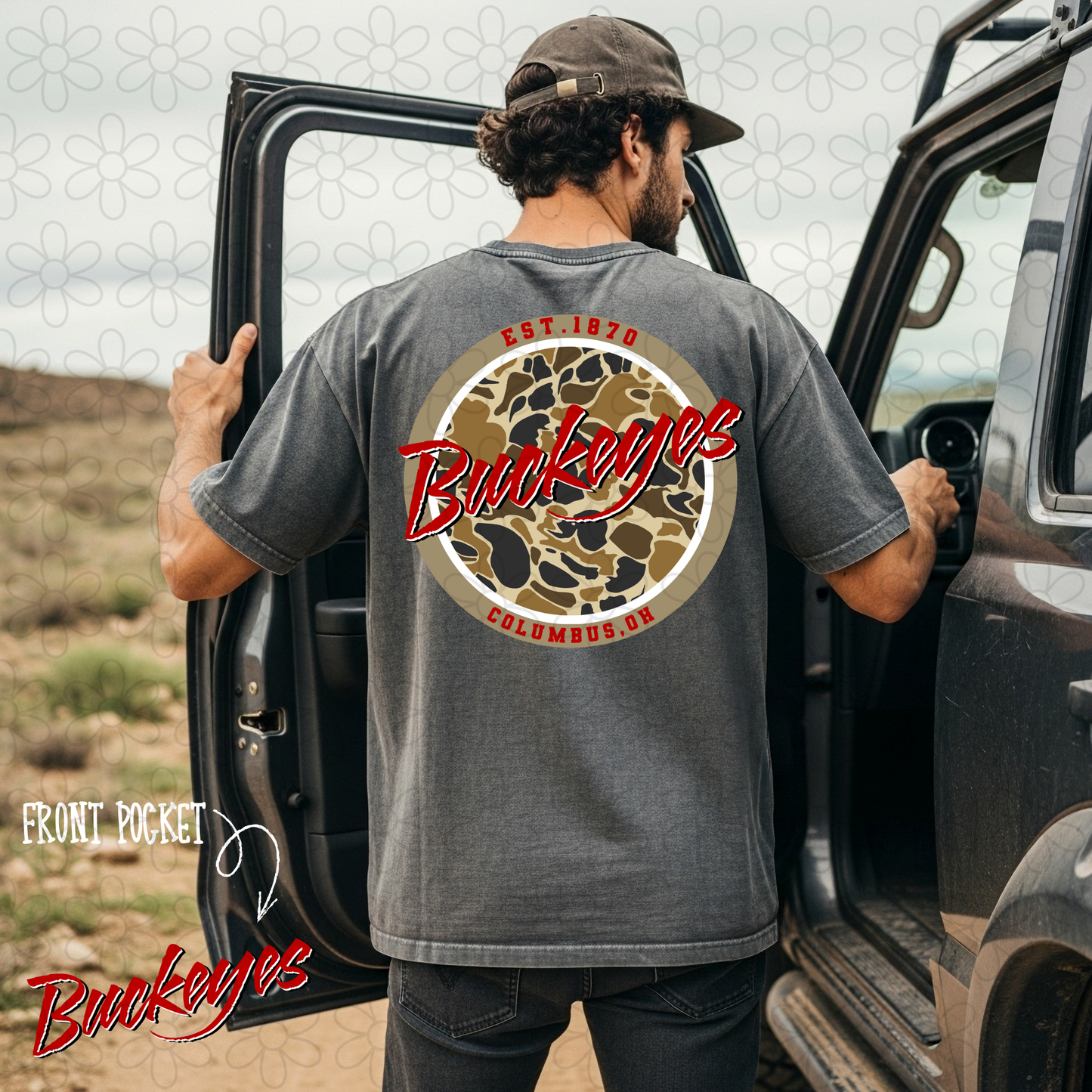 Circle Camo Sports Teams (Multiple Options) DTF Transfer