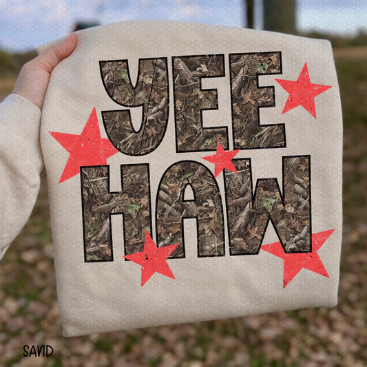 Camo Yee Haw Completed Tee