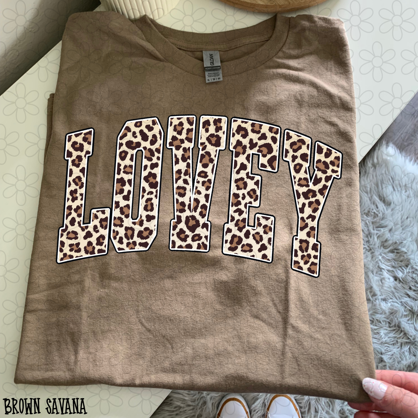 Leopard Varsity Custom Name Kids Completed Tee