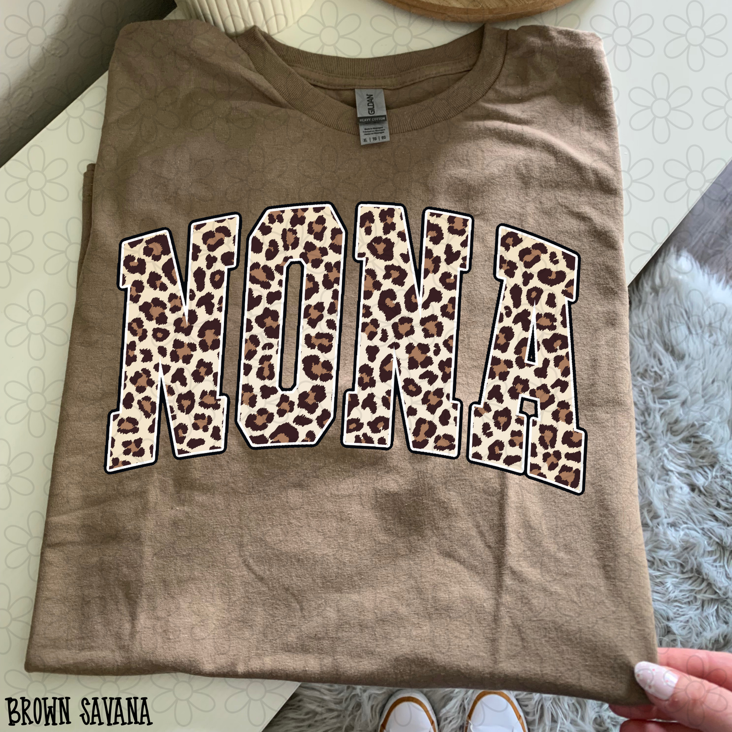 Leopard Varsity Custom Name Completed Tee