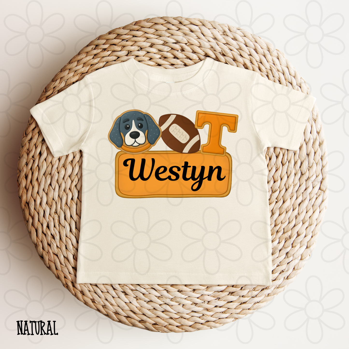 Football Teams Custom Names (Multiple Options) Kids Completed Tee