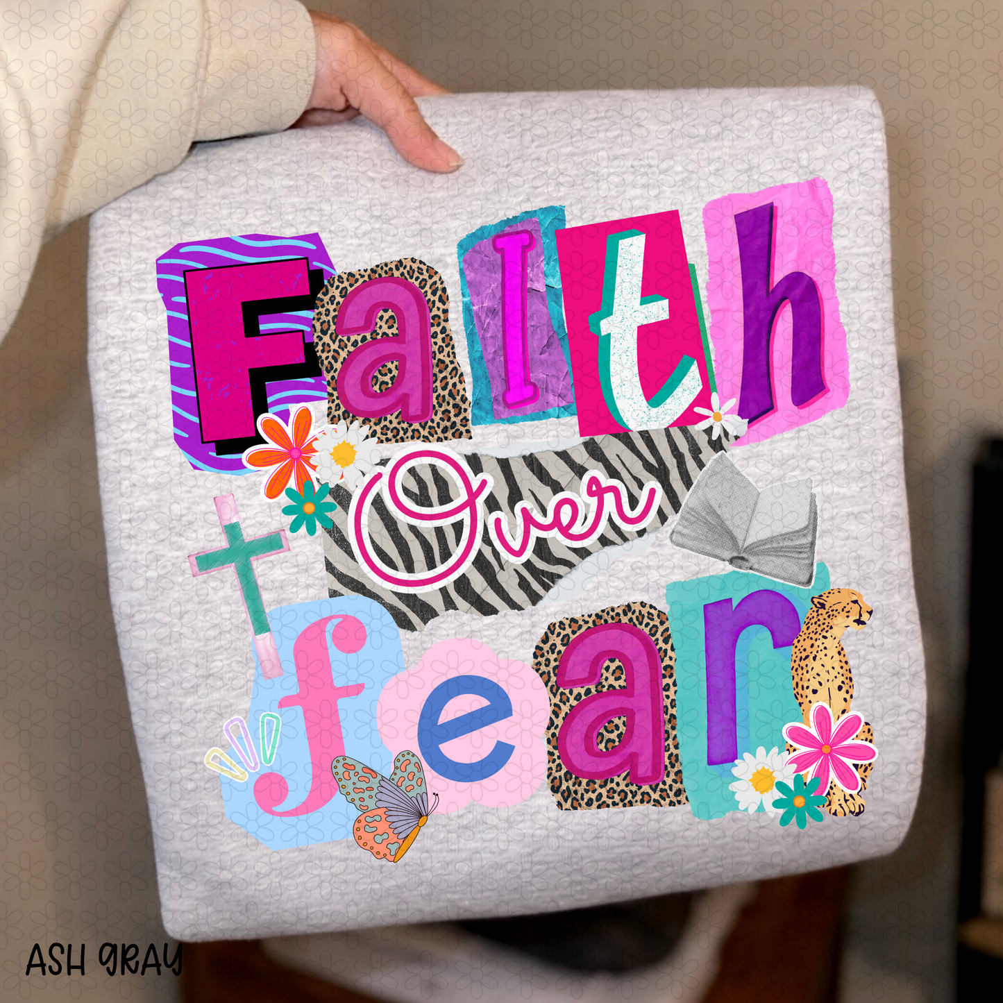 Retro Faith Over Fear Completed Tee