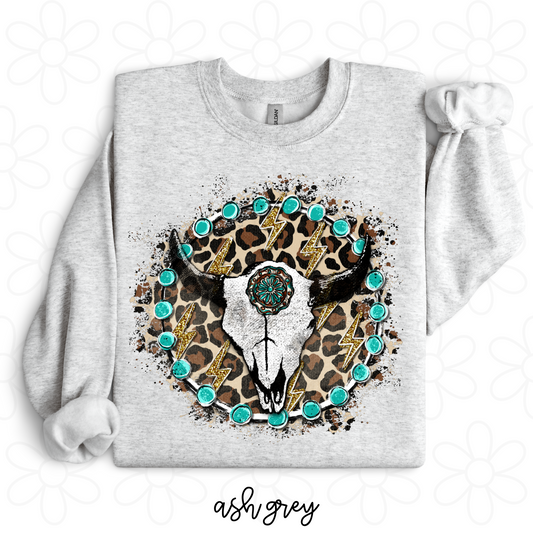 Western Cow Skull Completed Tee