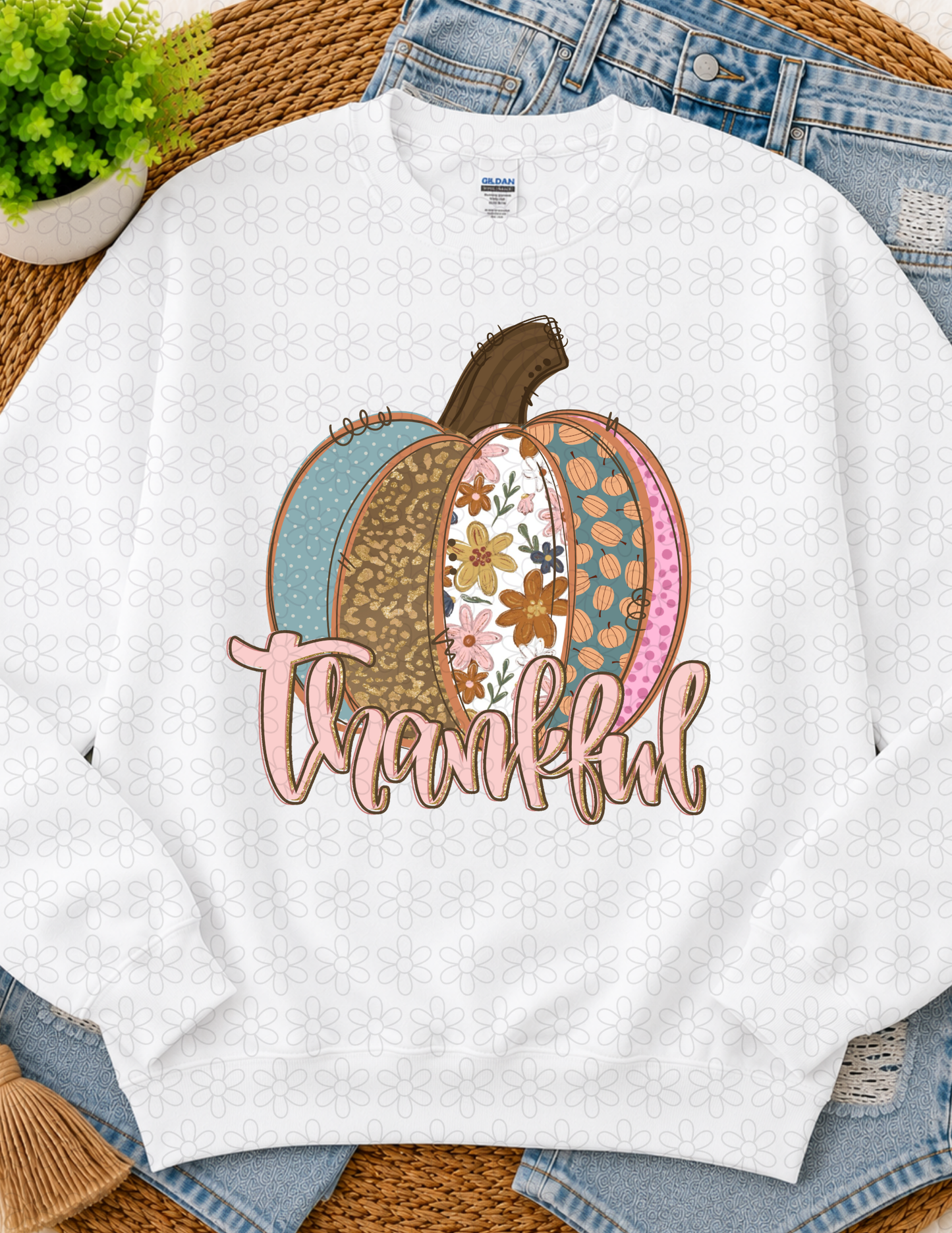 Thankful Pumpkin Completed Tee