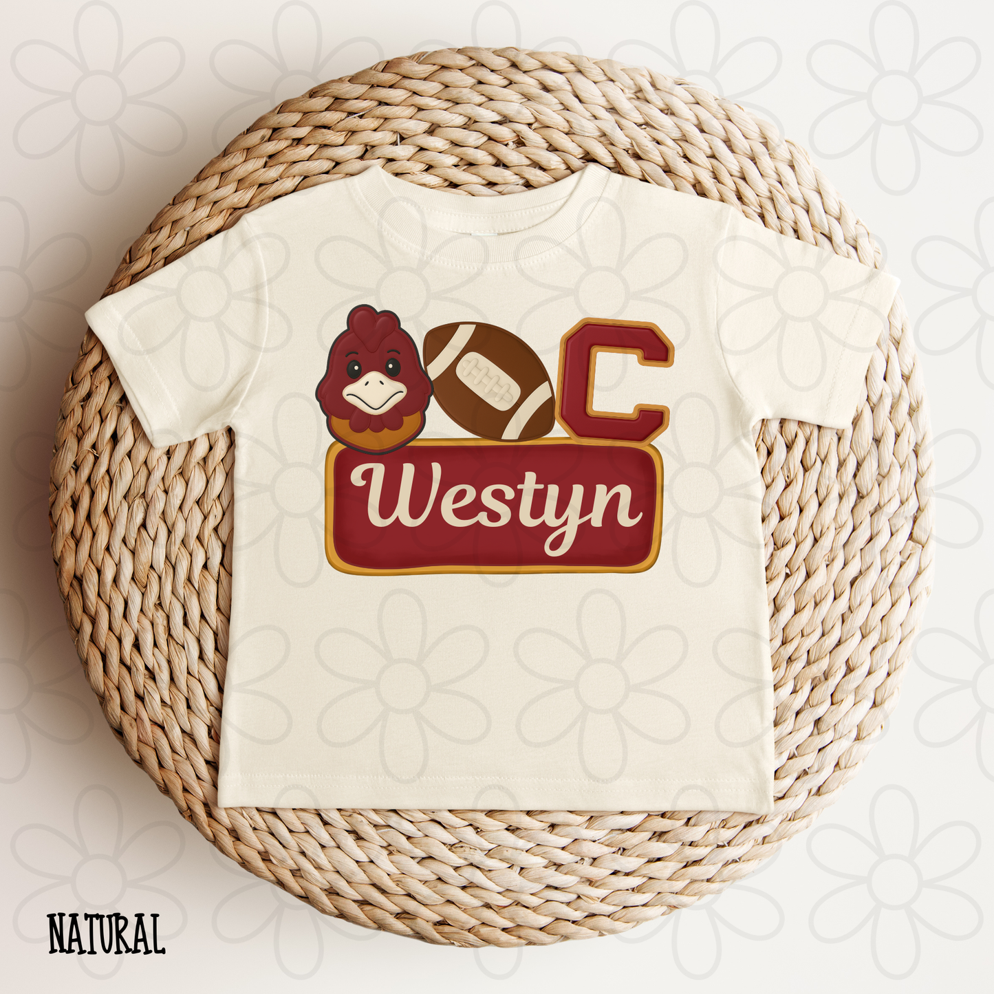 Football Teams Custom Names (Multiple Options) Kids Completed Tee