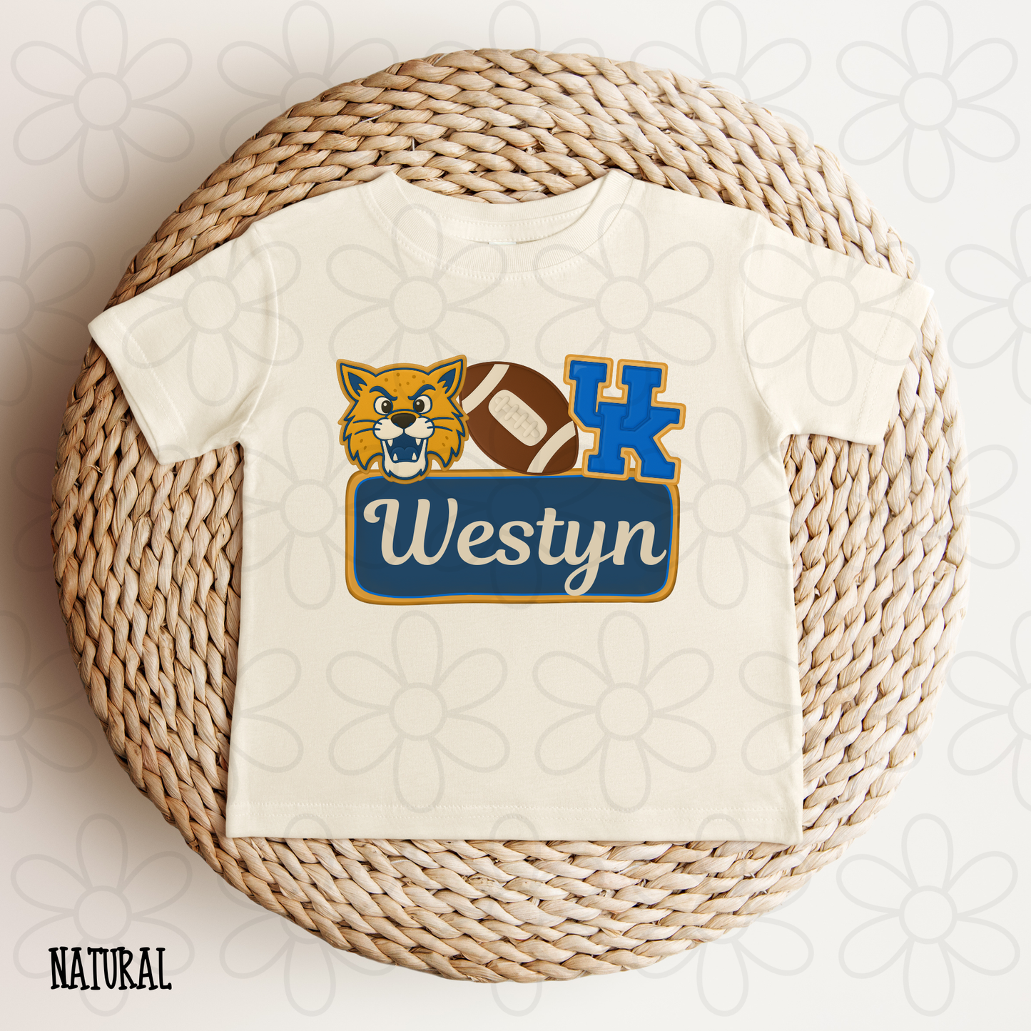 Football Teams Custom Names (Multiple Options) Kids Completed Tee