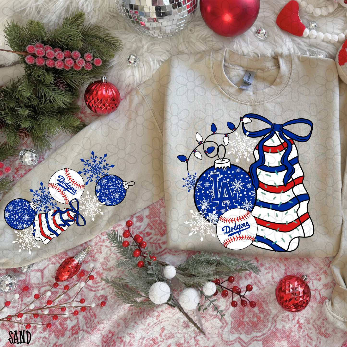 Christmas Tree Cake Football Teams (Multiple Options) DTF Transfer