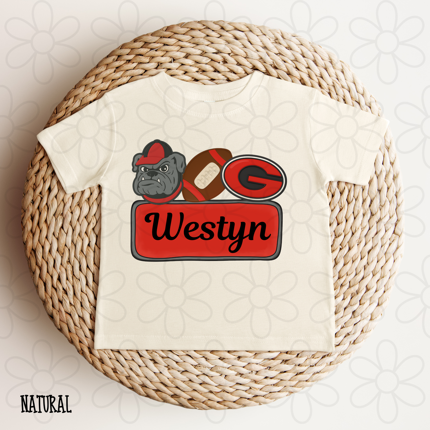 Football Teams Custom Names (Multiple Options) Kids Completed Tee