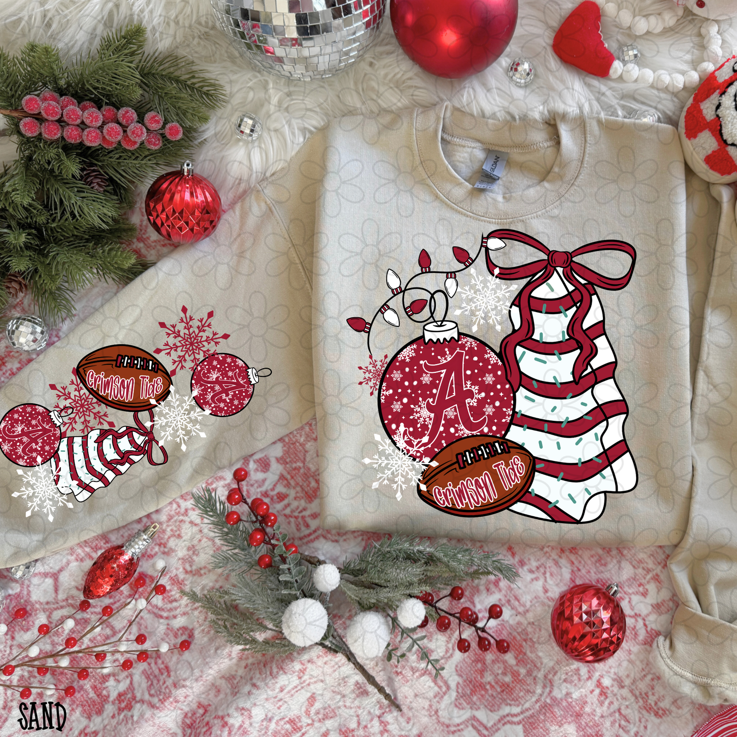 Christmas Tree Cake Football Teams (Multiple Options) DTF Transfer