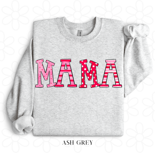 Pink, Red & White MaMa Completed Tee
