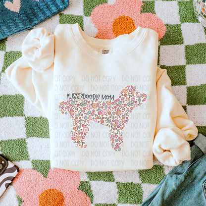 Dog Floral  ( Multiple Options NO CUSTOMS )DTF Transfer