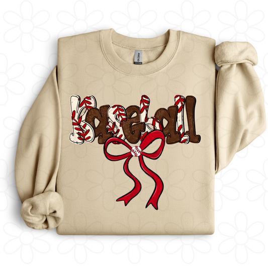 Baseball Coquette Kids Completed Tee