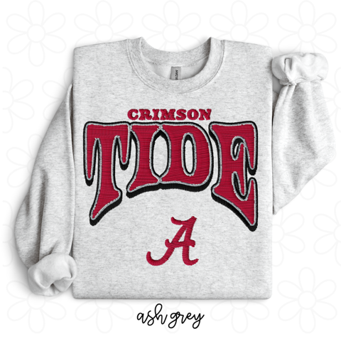 Faux Crimson Tide Completed Tee