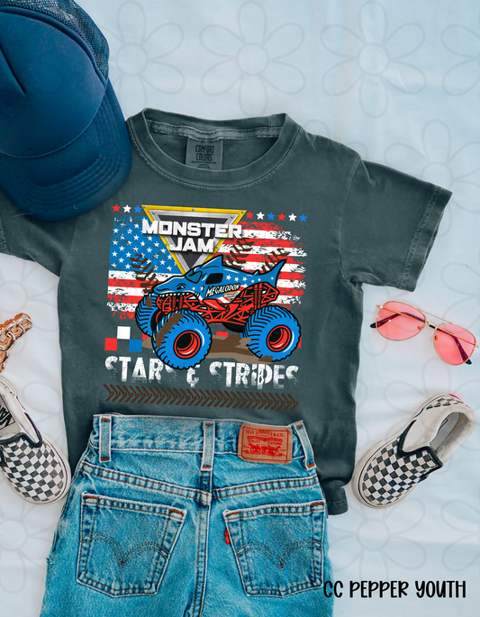 Monster Jam Stars & Stripes (Multiple Options) DTF Transfer