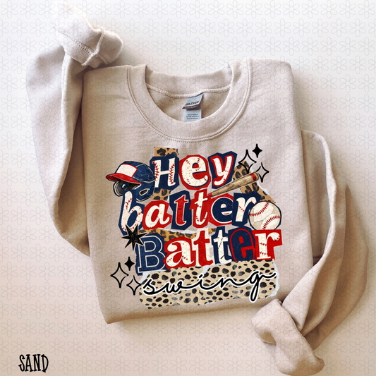 Leopard Hey Batter Batter Swing Completed Tee