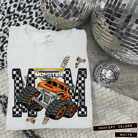 Monster Jam Mom Checkered (Multiple Options) DTF Transfer