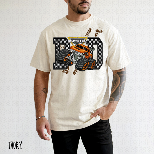 Monster Jam Dad Checkered (Multiple Options) DTF Transfer