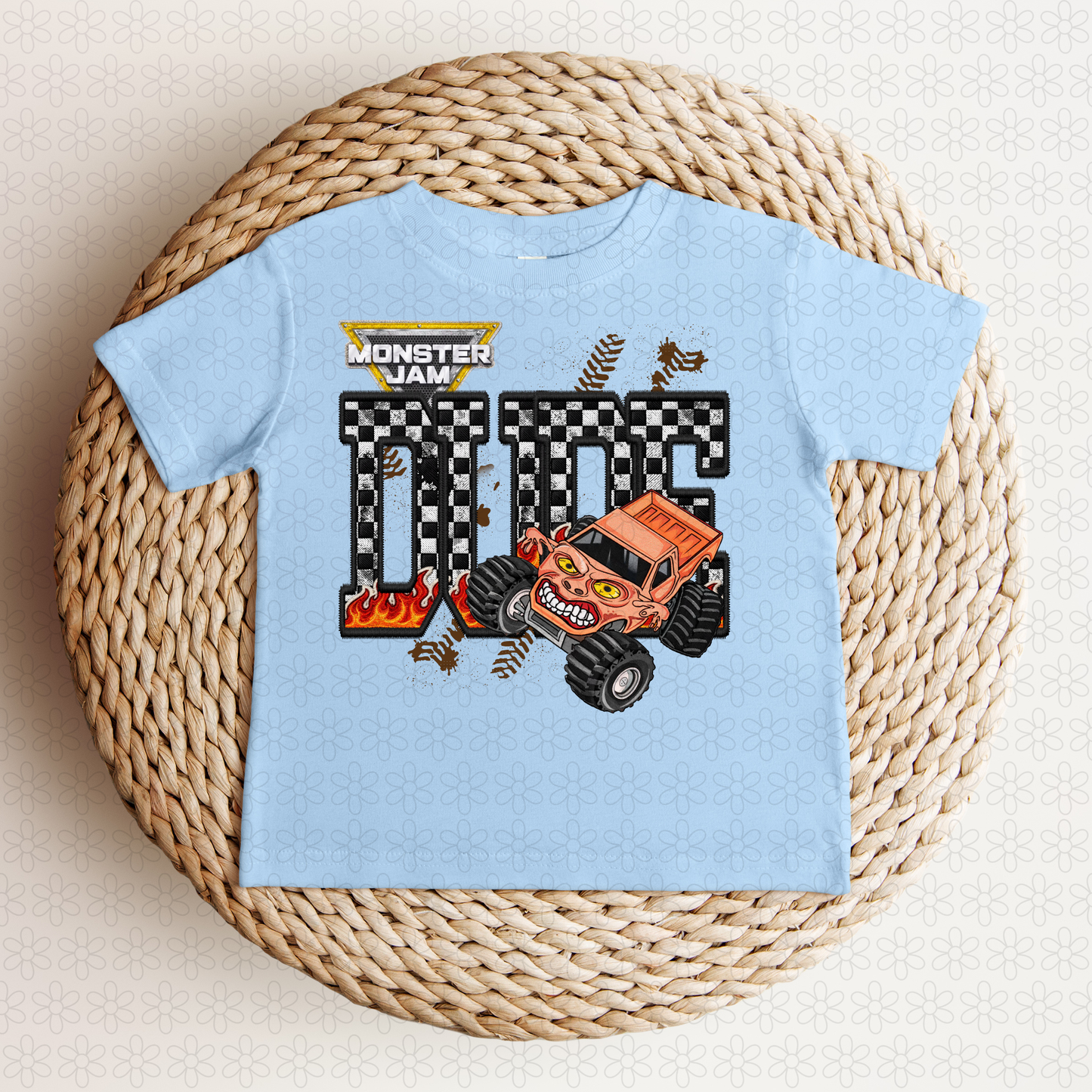 Monster Jam Dude Checkered DTF Transfer