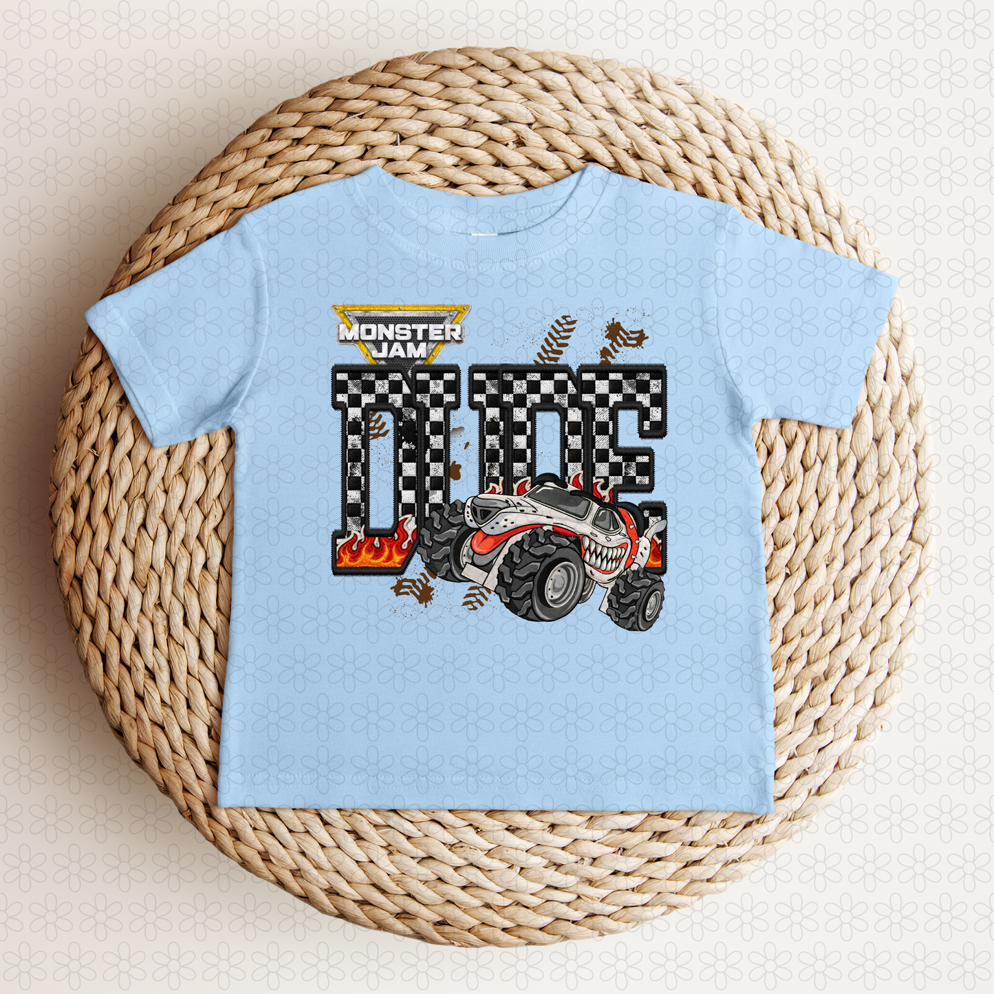 Monster Jam Dude Checkered DTF Transfer