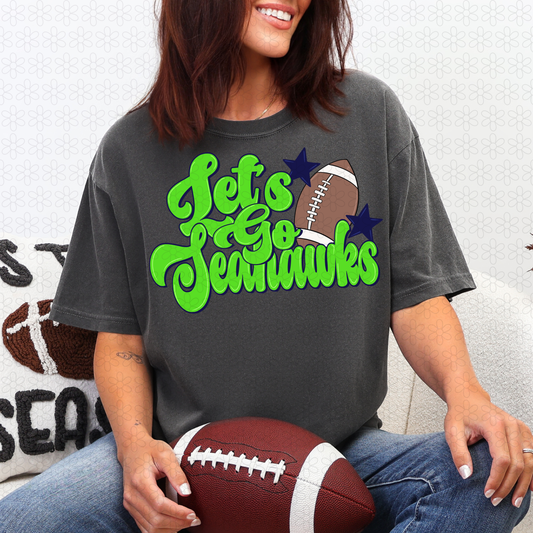 Let's Go Seahawks Completed Tee