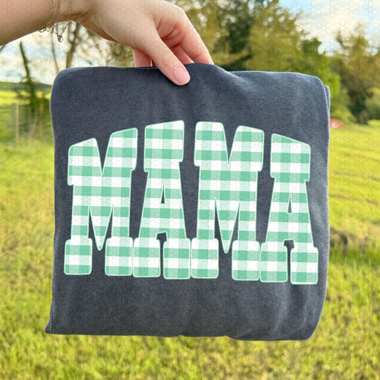 Gingham Mama (Multiple Color Options) DTF Transfer