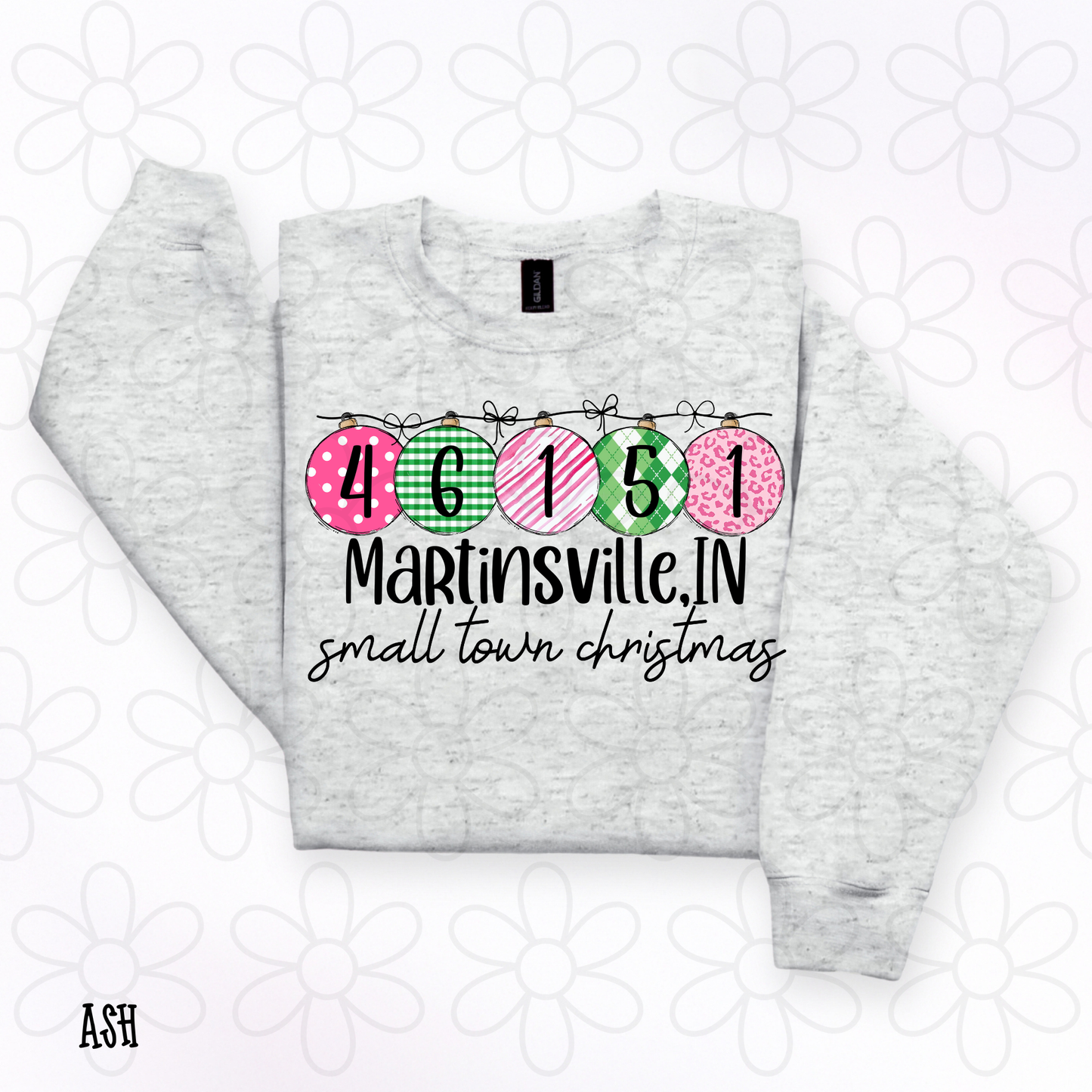 Small Town Christmas Custom Zip Code City DTF Transfer