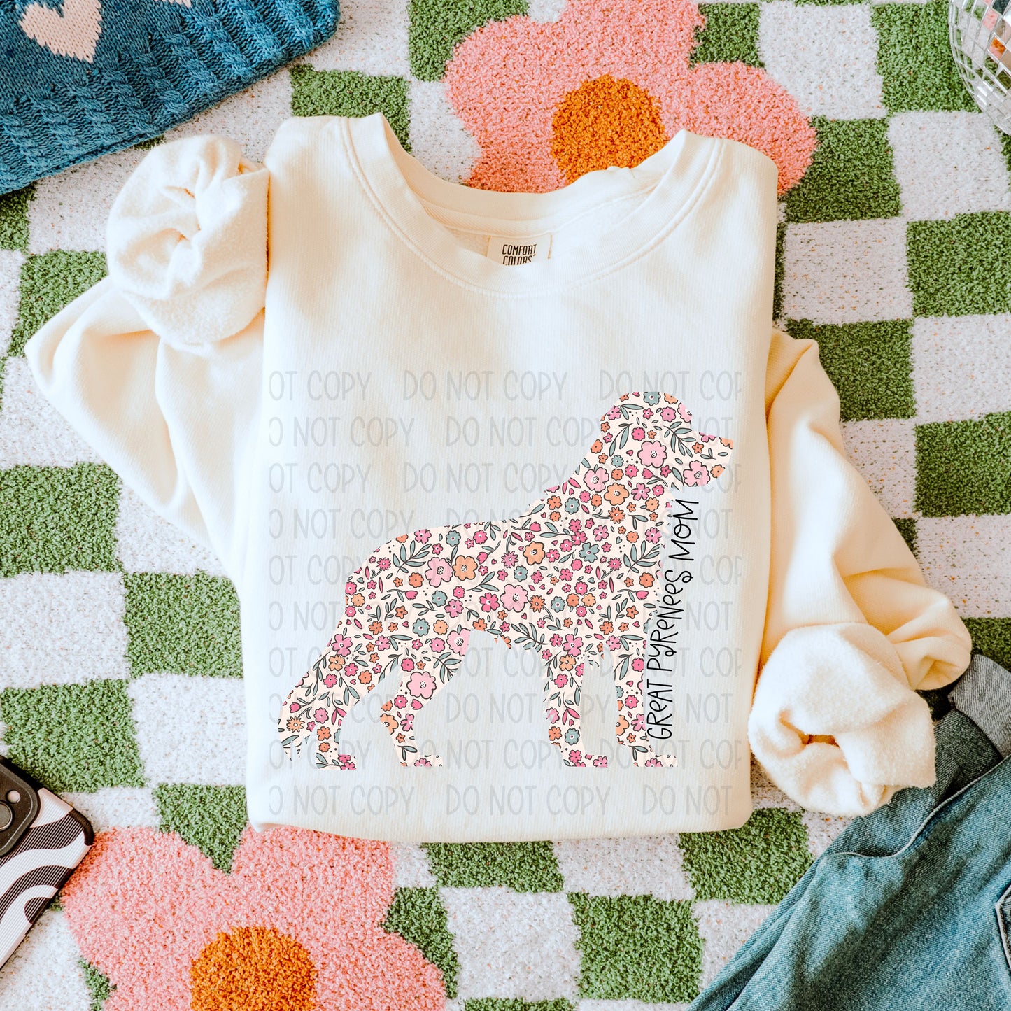 Dog Floral  ( Multiple Options NO CUSTOMS )DTF Transfer