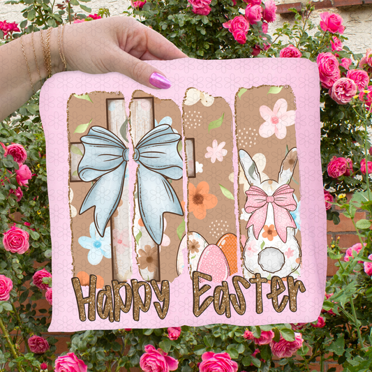 Gold Glitter Happy Easter Completed Tee