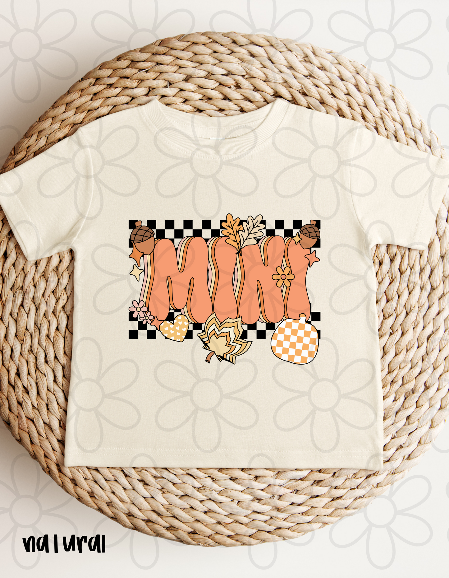 Fall Checkered Mini Kids Completed Tee