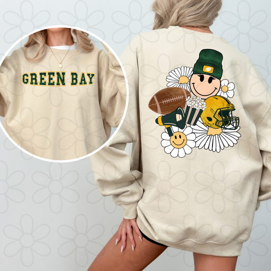 Retro Green Bay Front & Back DTF Transfer