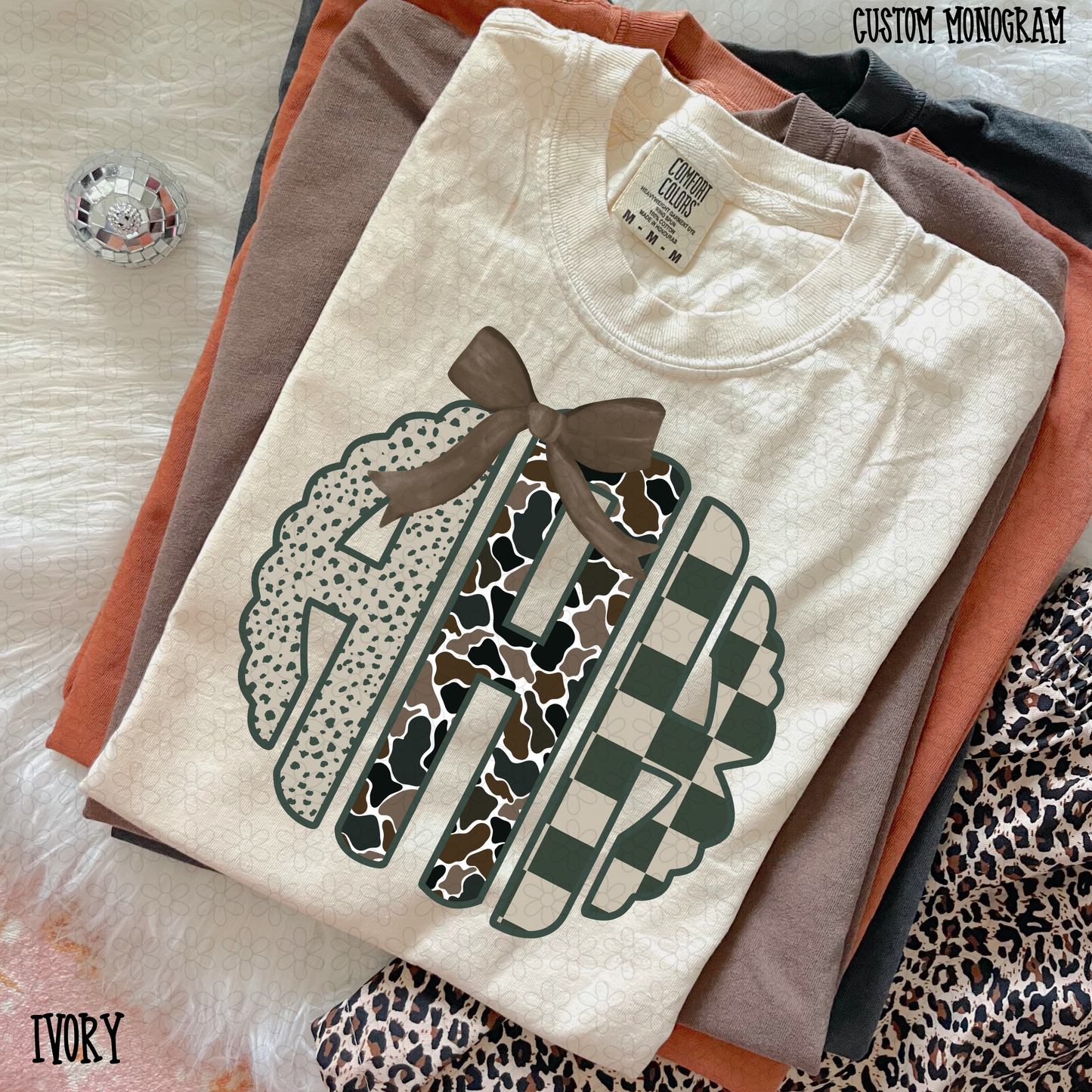 Spotted Camo Checkered Monogram DTF Transfer