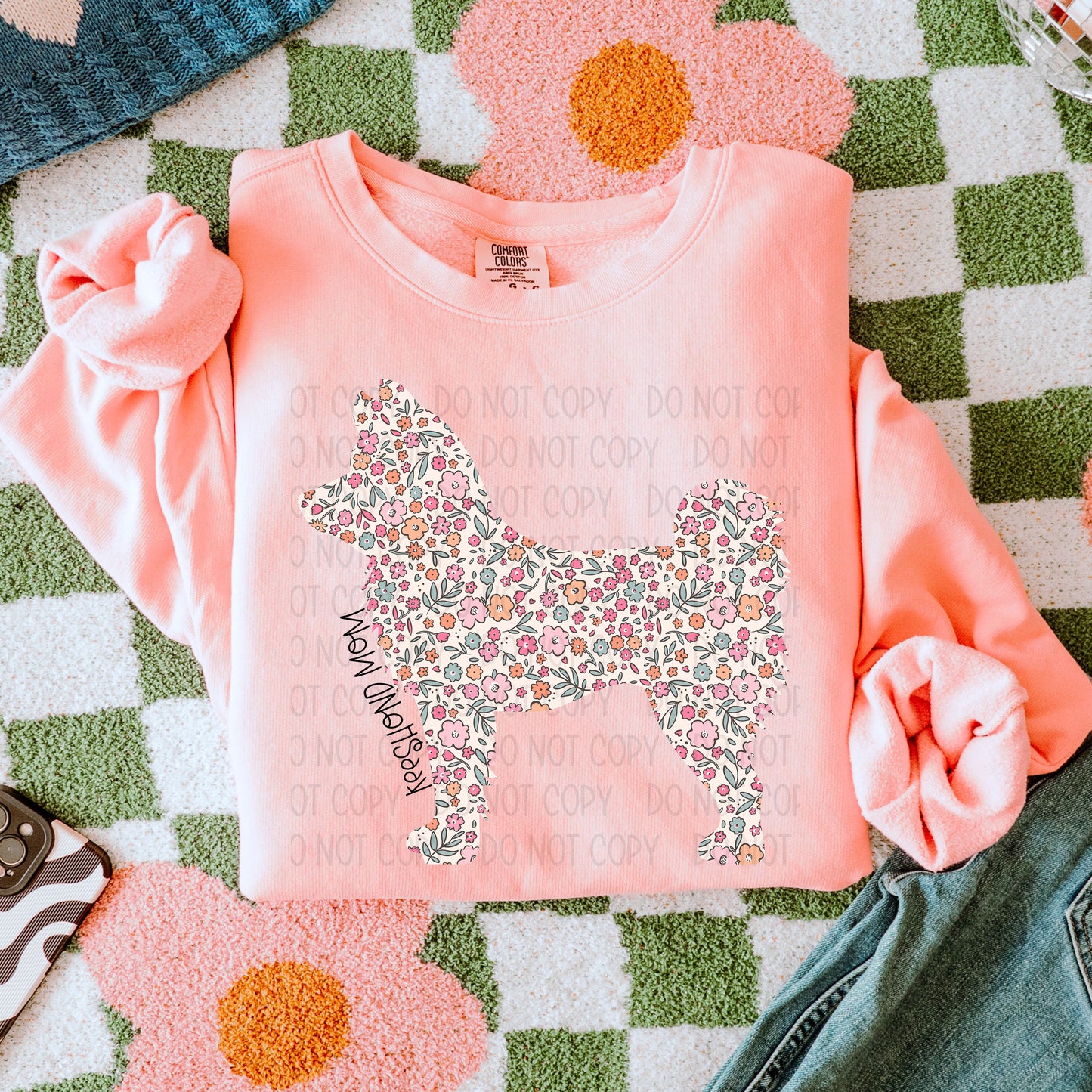 Dog Floral  ( Multiple Options NO CUSTOMS )DTF Transfer