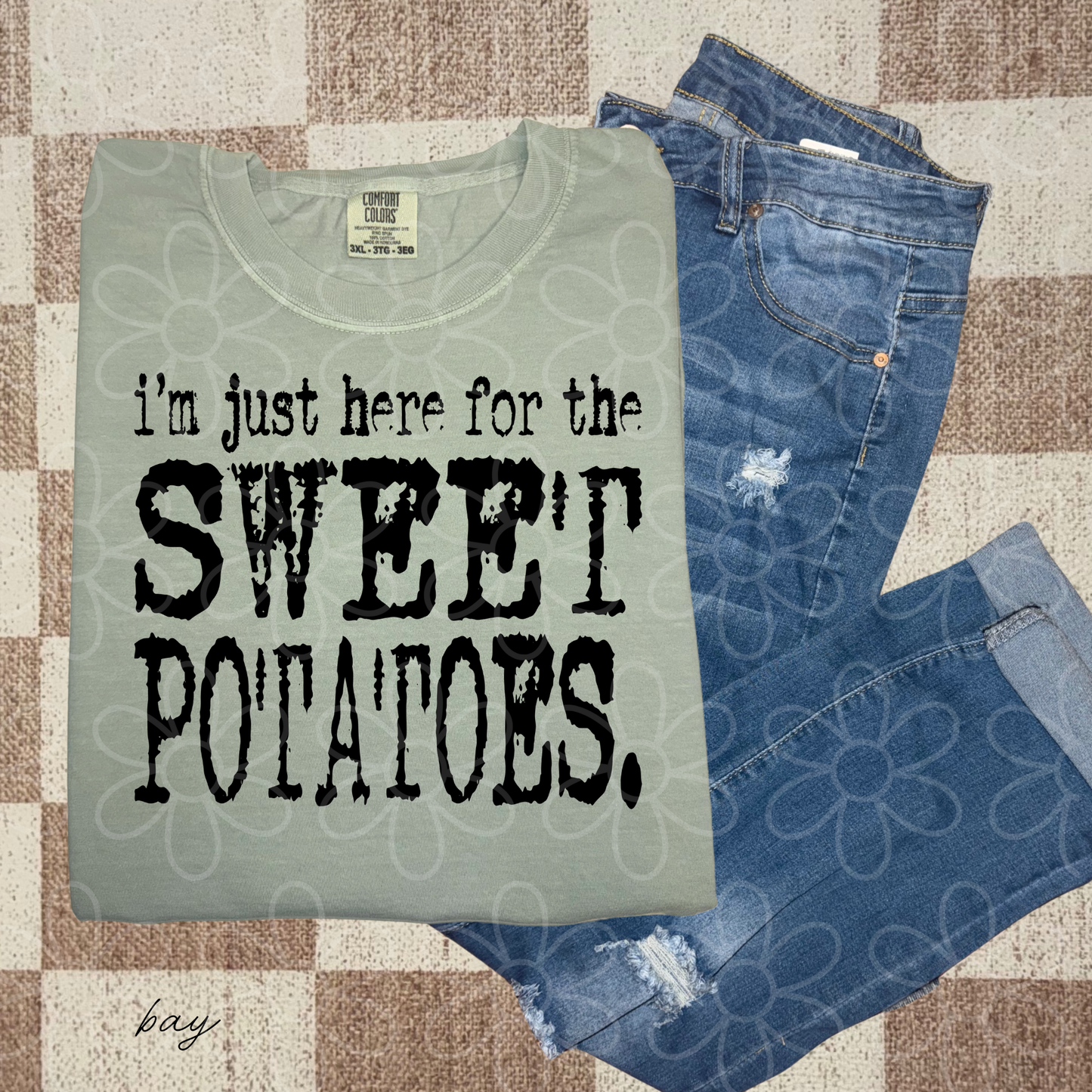 Thanksgiving I'm Just Here For The (Multiple Options) Kids Completed Tee