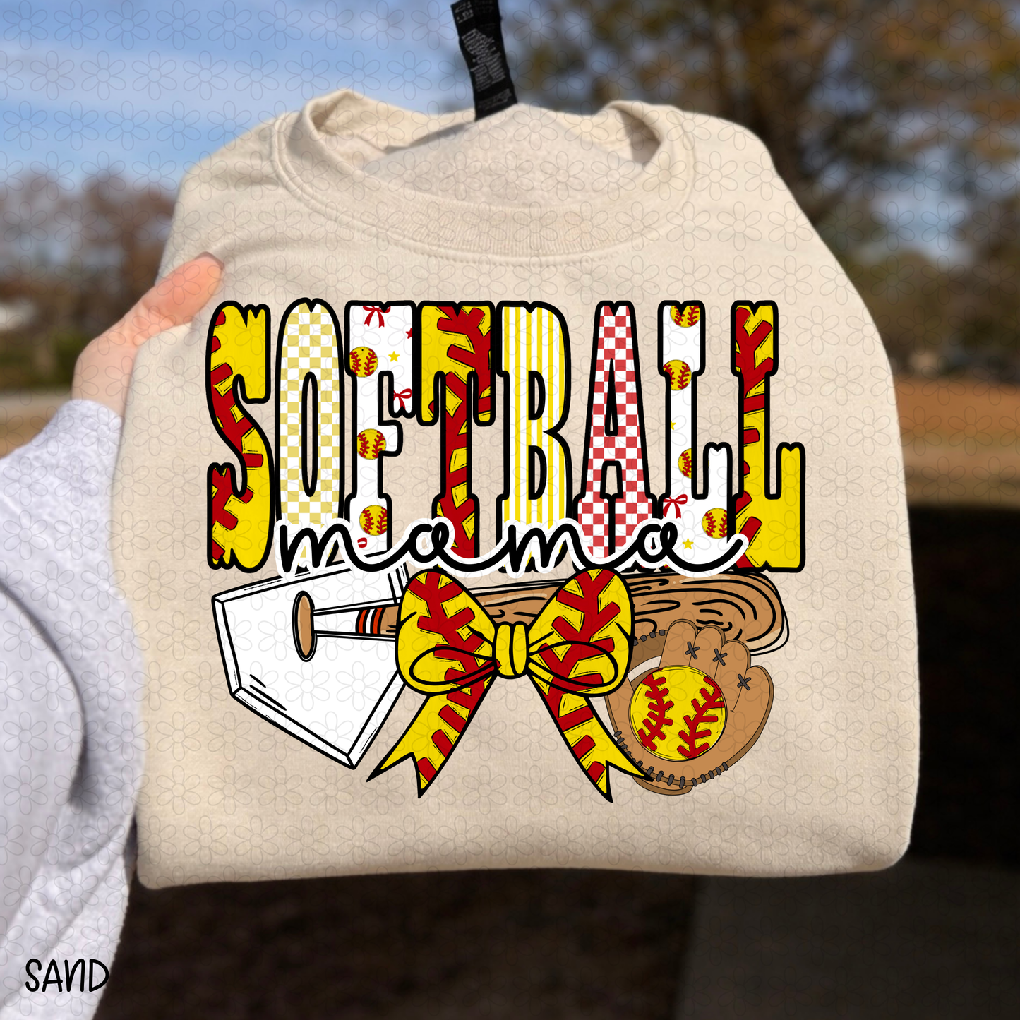 Coquette Softball Mama Completed Tee