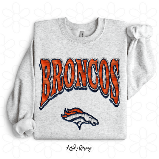 Faux Broncos Completed Tee