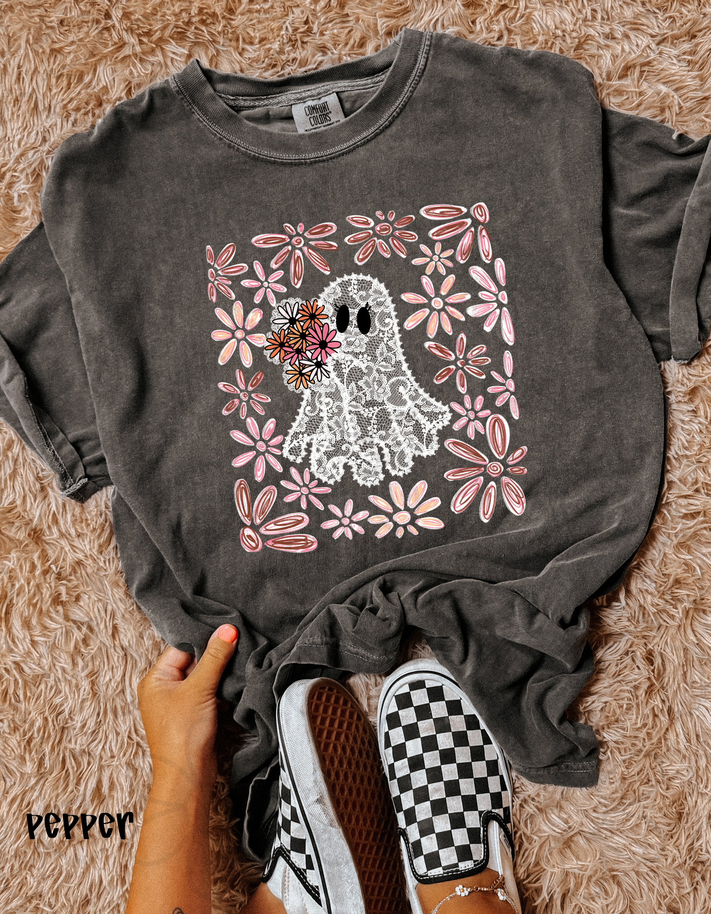 Lace Floral Ghost  DTF Transfer