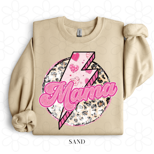 Pink Leopard Distressed MaMa DTF Transfer