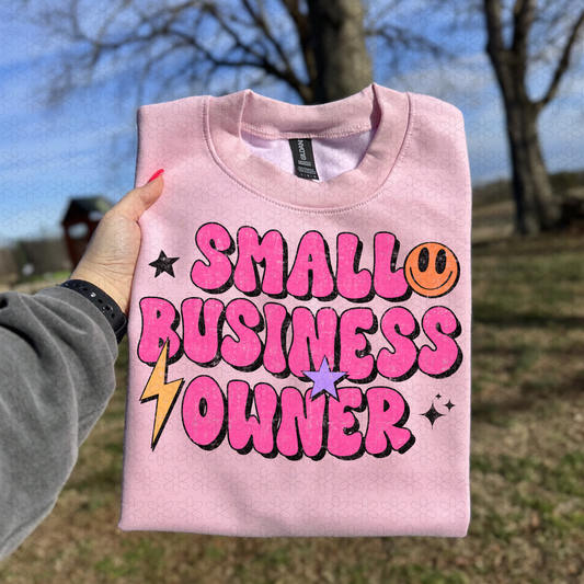 Retro Distressed Small Business Owner Completed Tee