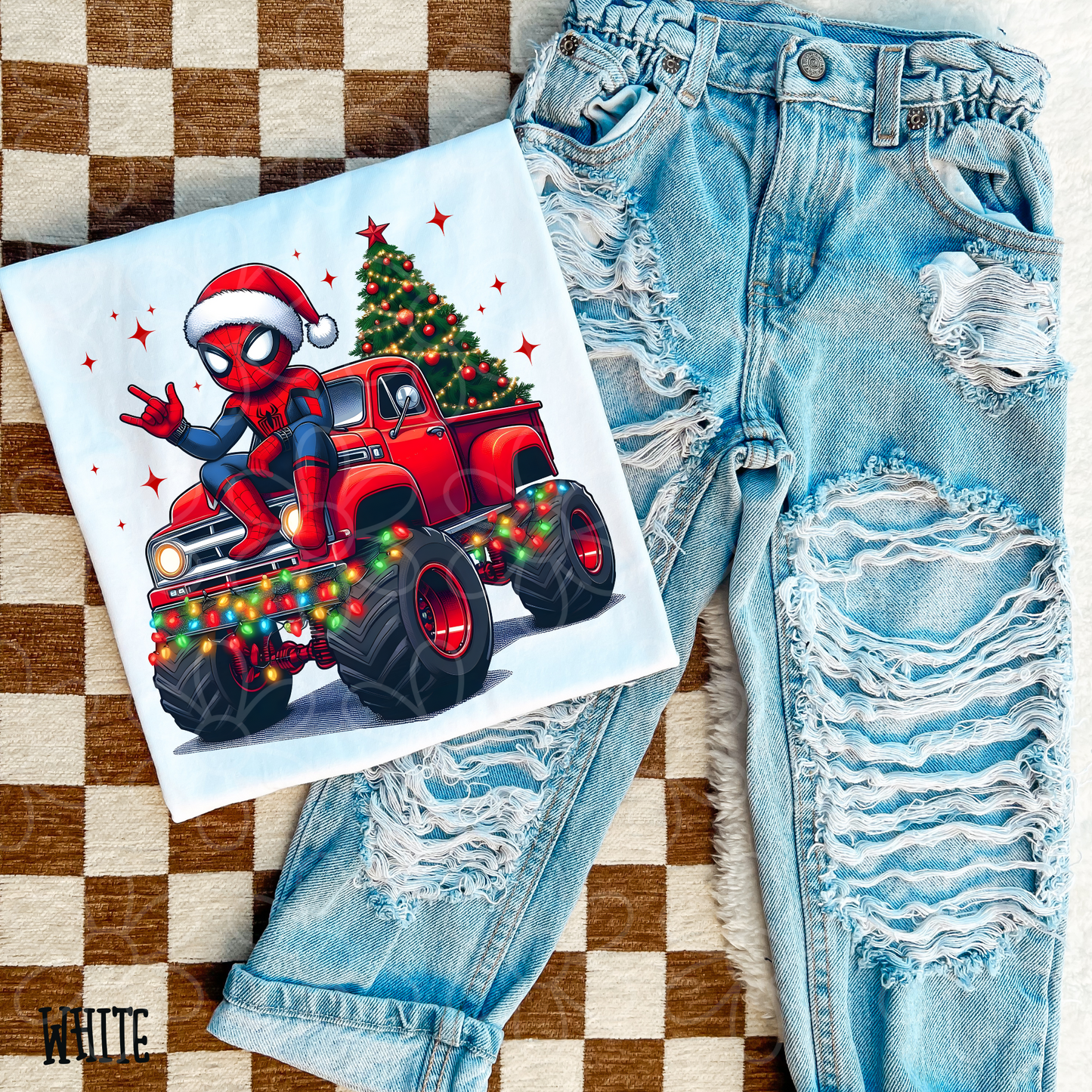 Superhero Christmas Truck (Multiple Options) Completed Tee