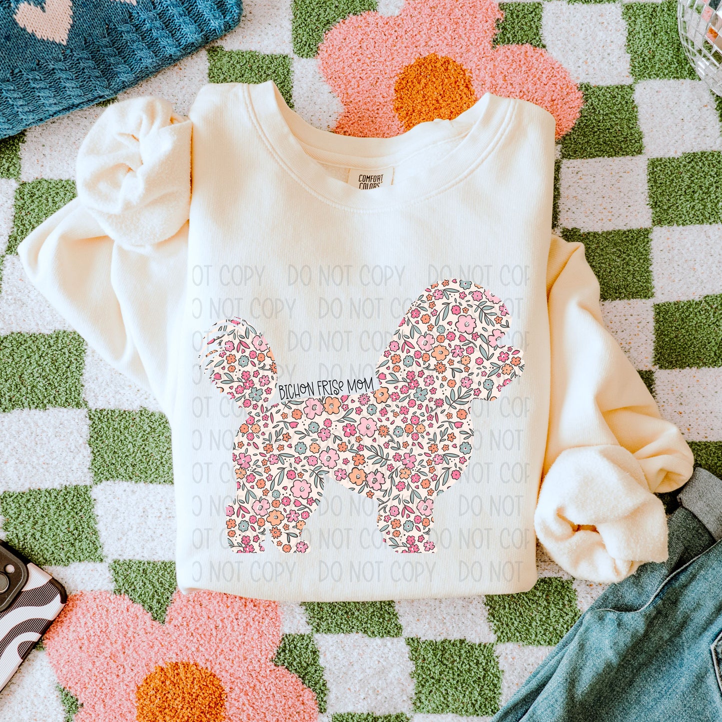 Dog Floral  ( Multiple Options NO CUSTOMS )DTF Transfer