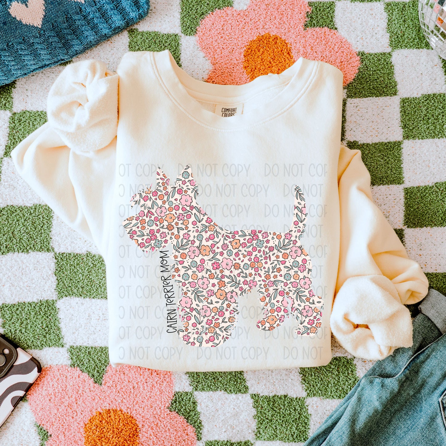 Dog Floral  ( Multiple Options NO CUSTOMS )DTF Transfer