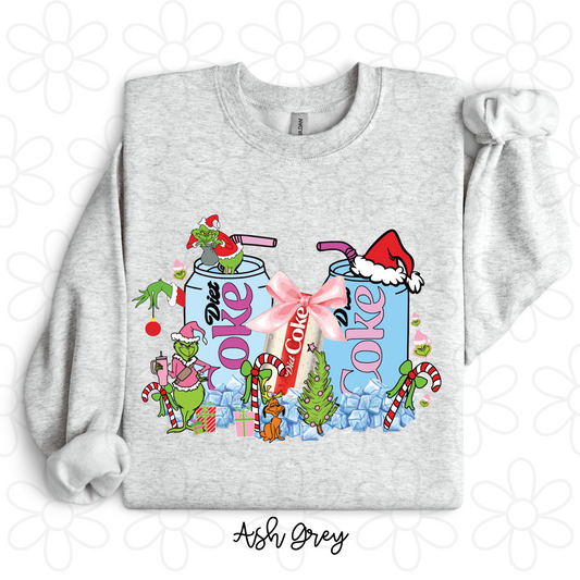 Grinch Diet Coke DTF Transfer